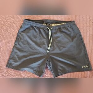Huk Navy and Gray Performance Fishing Shorts